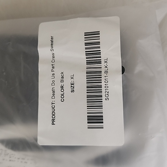 STUDENTS GOLF "Death Do Us Part" Crewneck in Black Men's XL NWT - Picture 4 of 12